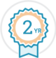 2 year ribbon icon